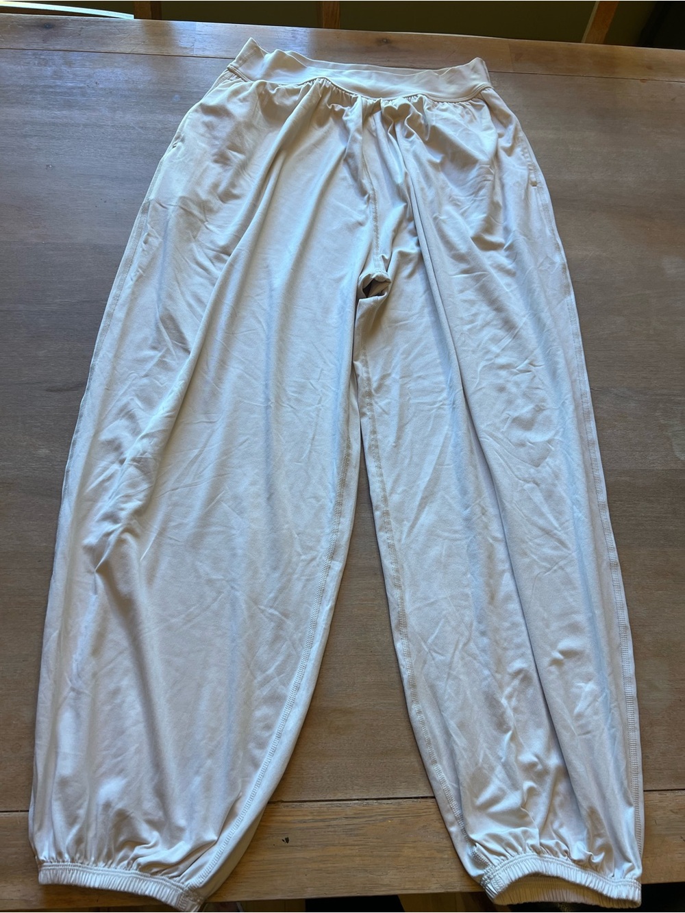 aerie Cream Track Joggers - Picture 2 of 3